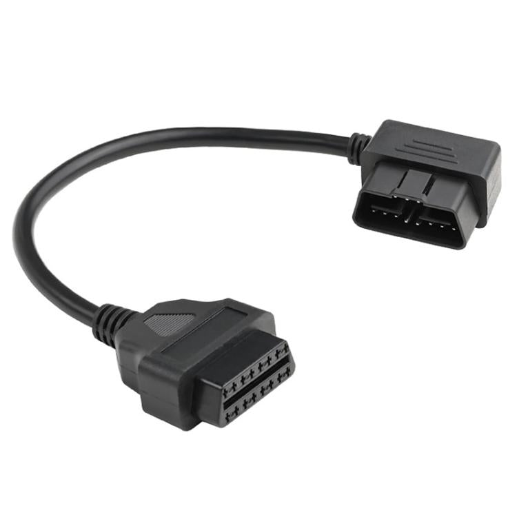 16 Pin Male to OBD2 Female Elbow Connection Cable OBD2 Extension Adapter, Length:30cm - Cables & Connectors by buy2fix | Online Shopping UK | buy2fix