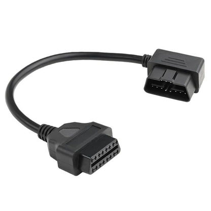 16 Pin Male to OBD2 Female Elbow Connection Cable OBD2 Extension Adapter, Length:30cm - Cables & Connectors by buy2fix | Online Shopping UK | buy2fix