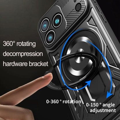 For iPhone 17 Pro Max Armor Rotating Holder MagSafe Phone Case(Red) - iPhone 17 Pro Max Cases by buy2fix | Online Shopping UK | buy2fix