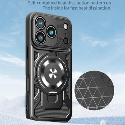 For iPhone 17 Pro Armor Rotating Holder MagSafe Phone Case(Blue) - iPhone 17 Pro Cases by buy2fix | Online Shopping UK | buy2fix