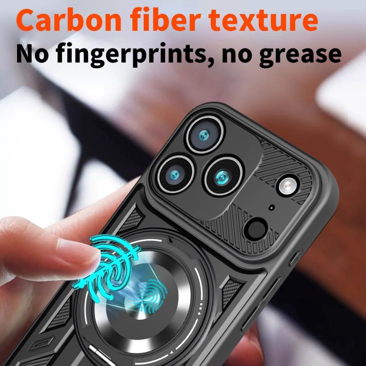 For iPhone 17 Pro Armor Rotating Holder MagSafe Phone Case(Blue) - iPhone 17 Pro Cases by buy2fix | Online Shopping UK | buy2fix