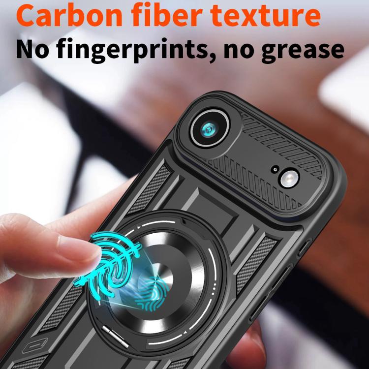 For iPhone Air Armor Rotating Holder MagSafe Phone Case(Blue) - iPhone Air Cases by buy2fix | Online Shopping UK | buy2fix