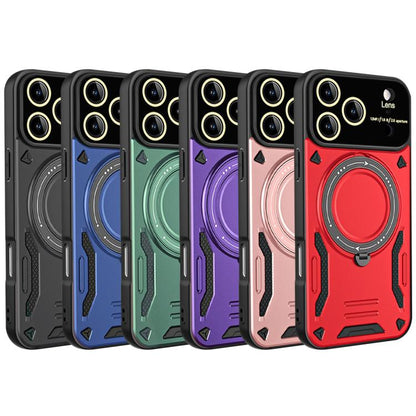 For iPhone 17 Pro Max Large Window MagSafe Holder Phone Case(Black) - iPhone 17 Pro Max Cases by buy2fix | Online Shopping UK | buy2fix