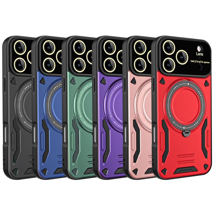 For iPhone 17 Pro Max Large Window MagSafe Holder Phone Case(Red) - iPhone 17 Pro Max Cases by buy2fix | Online Shopping UK | buy2fix