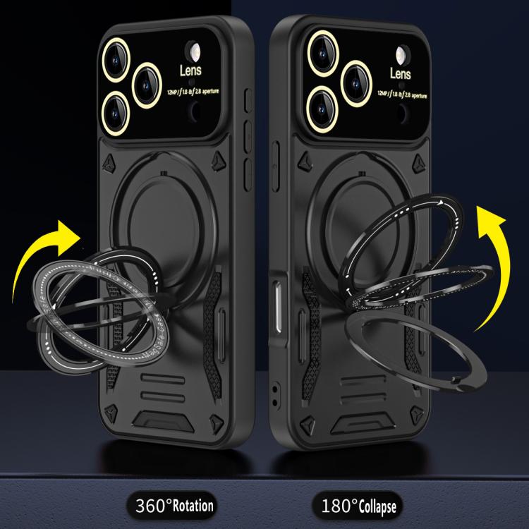 For iPhone 17 Pro Large Window MagSafe Holder Phone Case(Green) - iPhone 17 Pro Cases by buy2fix | Online Shopping UK | buy2fix