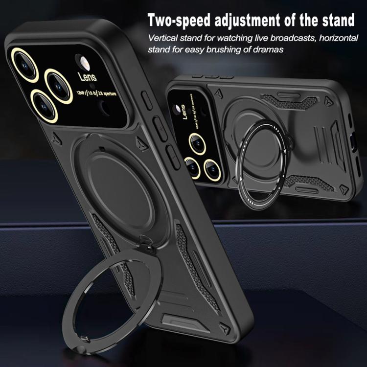 For iPhone 17 Pro Large Window MagSafe Holder Phone Case(Green) - iPhone 17 Pro Cases by buy2fix | Online Shopping UK | buy2fix