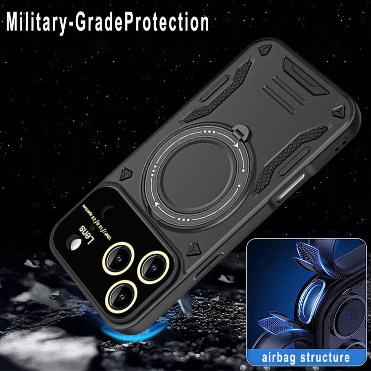 For iPhone 17 Pro Large Window MagSafe Holder Phone Case(Rose Gold) - iPhone 17 Pro Cases by buy2fix | Online Shopping UK | buy2fix