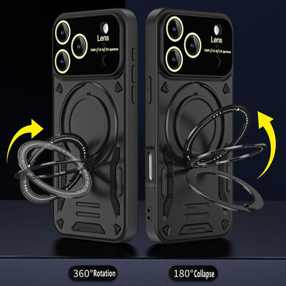 For iPhone 17 Pro Large Window MagSafe Holder Phone Case(Purple) - iPhone 17 Pro Cases by buy2fix | Online Shopping UK | buy2fix