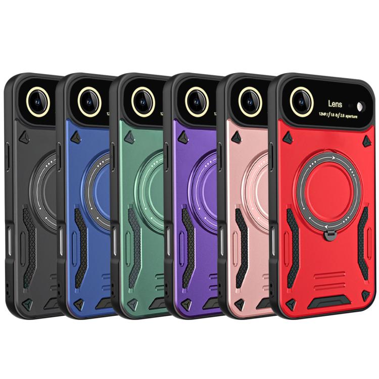 For iPhone Air Large Window MagSafe Holder Phone Case(Red) - iPhone Air Cases by buy2fix | Online Shopping UK | buy2fix