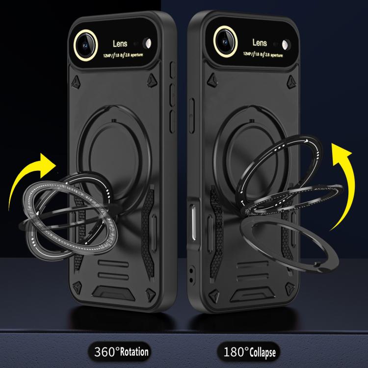 For iPhone Air Large Window MagSafe Holder Phone Case(Blue) - iPhone Air Cases by buy2fix | Online Shopping UK | buy2fix