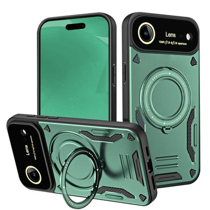 For iPhone Air Large Window MagSafe Holder Phone Case(Green) - iPhone Air Cases by buy2fix | Online Shopping UK | buy2fix