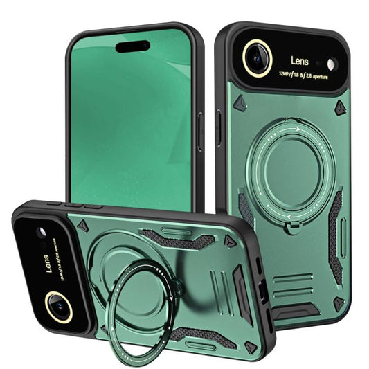 For iPhone Air Large Window MagSafe Holder Phone Case(Green) - iPhone Air Cases by buy2fix | Online Shopping UK | buy2fix