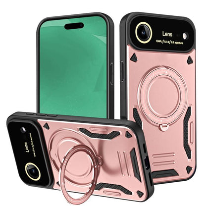 For iPhone Air Large Window MagSafe Holder Phone Case(Rose Gold) - iPhone Air Cases by buy2fix | Online Shopping UK | buy2fix