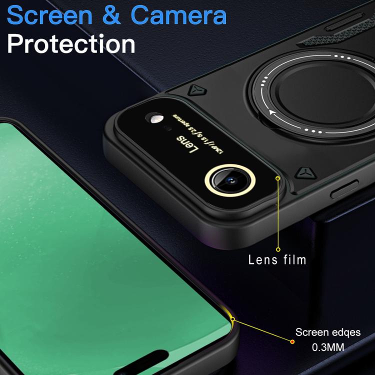 For iPhone Air Large Window MagSafe Holder Phone Case(Rose Gold) - iPhone Air Cases by buy2fix | Online Shopping UK | buy2fix