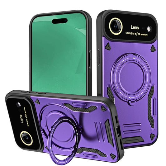 For iPhone Air Large Window MagSafe Holder Phone Case(Purple) - iPhone Air Cases by buy2fix | Online Shopping UK | buy2fix