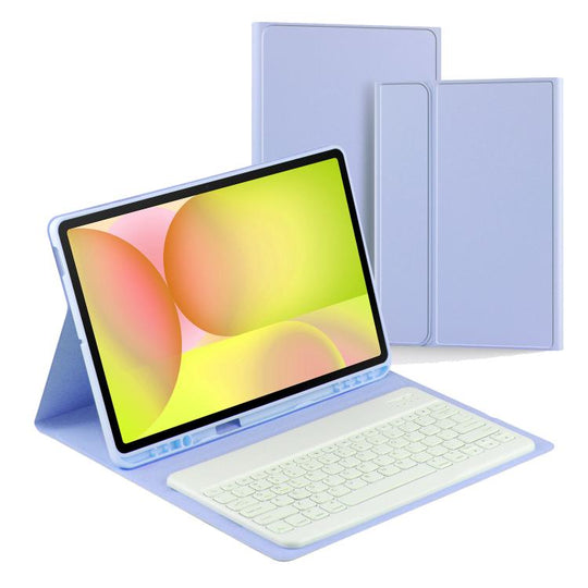 For Samsung Galaxy Tab S10 FE+ PS-X620 Basics Bluetooth Keyboard Leather Tablet Case(Purple)
