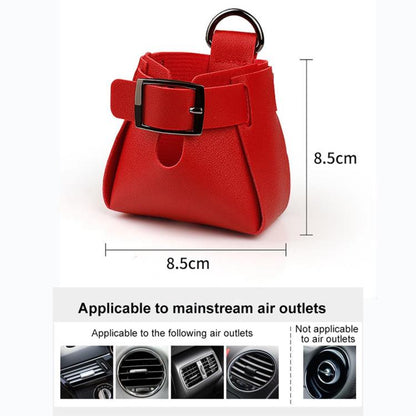 Car Air Vent PU Leather Storage Hanging Bag(Brown) - Stowing Tidying by buy2fix | Online Shopping UK | buy2fix