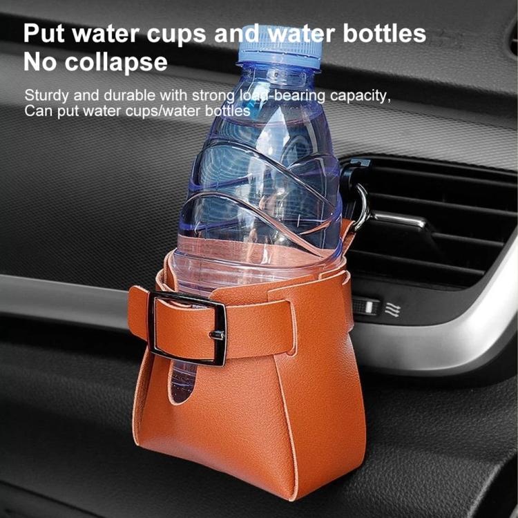 Car Air Vent PU Leather Storage Hanging Bag(Red) - Stowing Tidying by buy2fix | Online Shopping UK | buy2fix