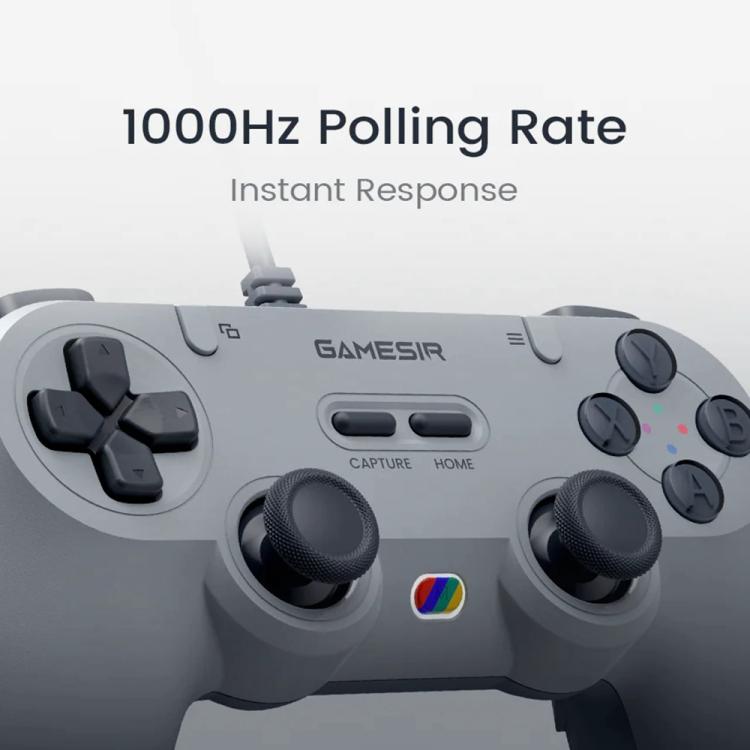 GameSir Tegenaria Lite Wired Symmetric Game Controller for PC / Steam / Switch / iOS / Android(Grey) - Gamepads by GameSir | Online Shopping UK | buy2fix