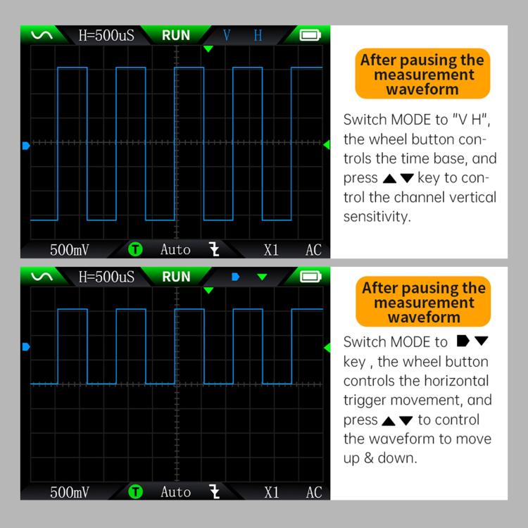 FNIRSI DSO510 Handheld Small Digital Portable Tablet Oscilloscope(Black Blue) - Other Tester Tool by FNIRSI | Online Shopping UK | buy2fix