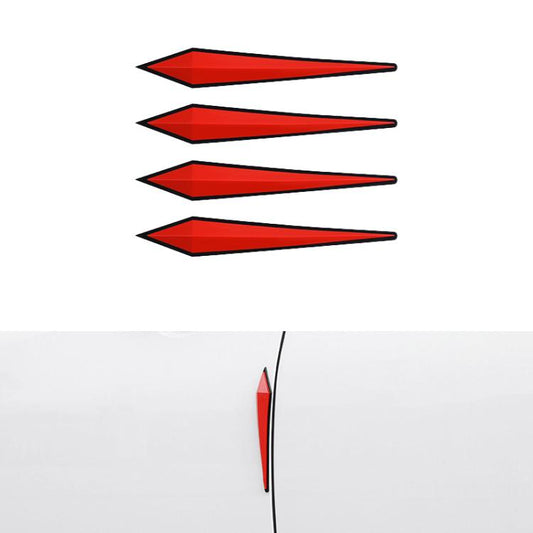 4pcs / Set Car Door Anti-collision PVC Strip, Size: 15x2.5cm(Red) - Anti Collision Sticker by buy2fix | Online Shopping UK | buy2fix