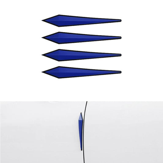 4pcs / Set Car Door Anti-collision PVC Strip, Size: 15x2.5cm(Blue) - Anti Collision Sticker by buy2fix | Online Shopping UK | buy2fix