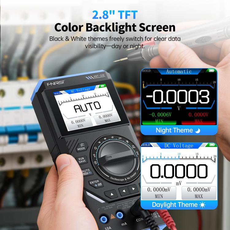FNIRSI DST210 3 in 1 Digital Multimeter Oscilloscope(Black Blue) - Digital Multimeter by FNIRSI | Online Shopping UK | buy2fix