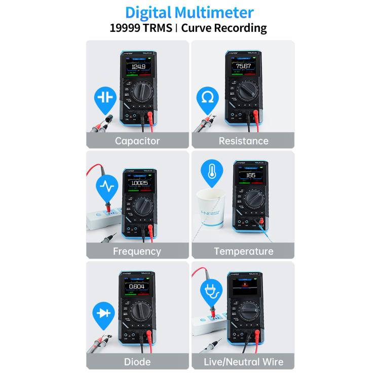 FNIRSI DST210 3 in 1 Digital Multimeter Oscilloscope(Black Blue) - Digital Multimeter by FNIRSI | Online Shopping UK | buy2fix