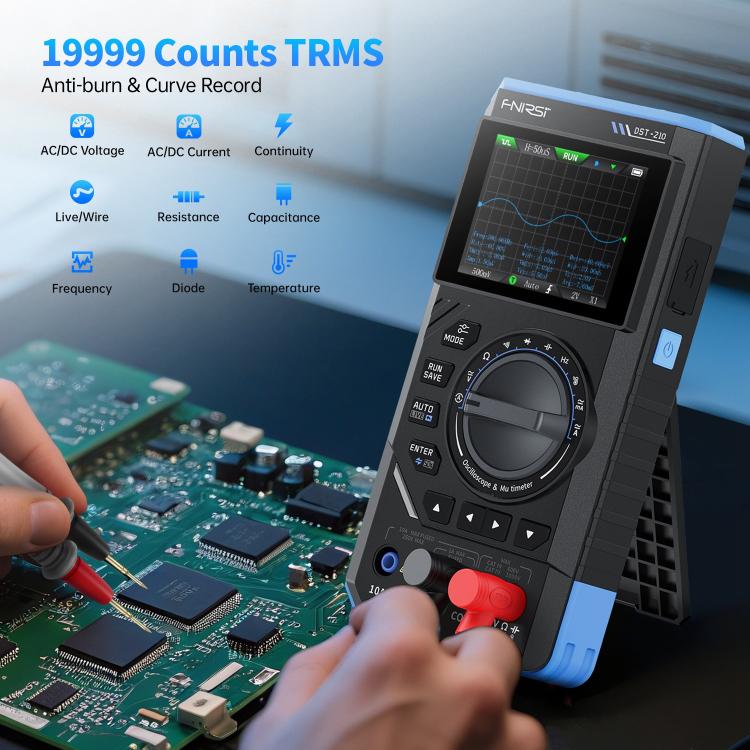 FNIRSI DST201 3 in 1 Digital Multimeter Oscilloscope(Black Blue) - Digital Multimeter by FNIRSI | Online Shopping UK | buy2fix