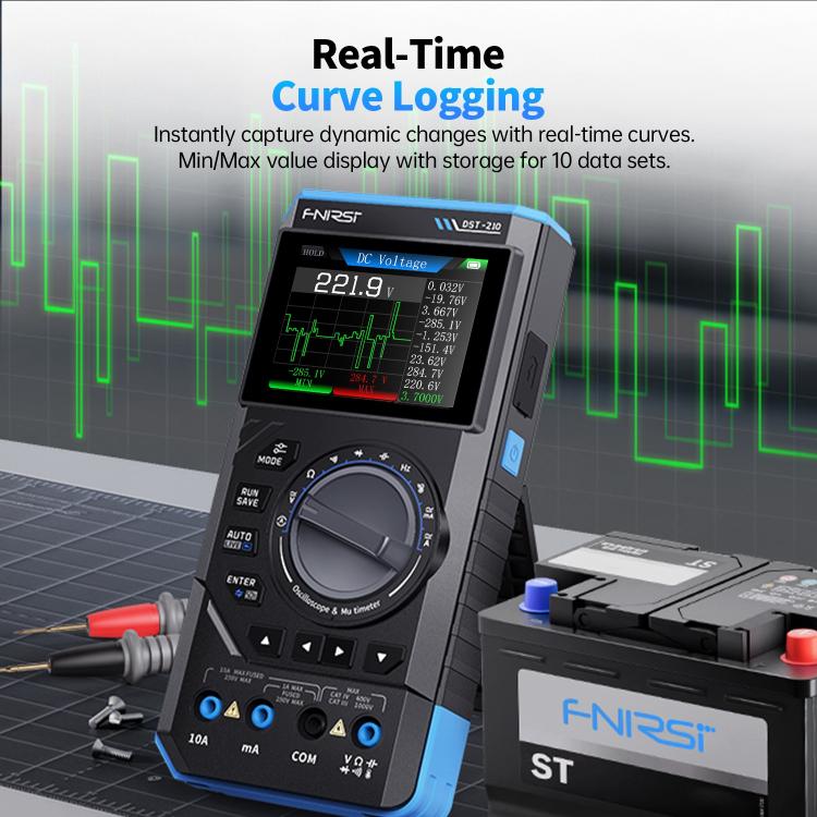 FNIRSI DST201 3 in 1 Digital Multimeter Oscilloscope(Black Blue) - Digital Multimeter by FNIRSI | Online Shopping UK | buy2fix