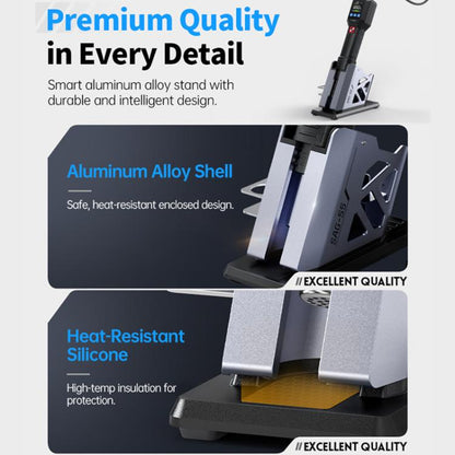 FNIRSI SAG-55 550W High Temperature Portable Micro Hot Air Gun, Type:High-match Metal Base(EU Plug) - Electric Soldering Iron by FNIRSI | Online Shopping UK | buy2fix