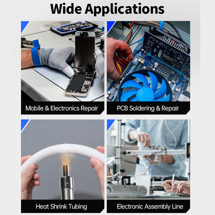 FNIRSI SAG-55 550W High Temperature Portable Micro Hot Air Gun, Type:High-match Metal Base(US Plug) - Electric Soldering Iron by FNIRSI | Online Shopping UK | buy2fix