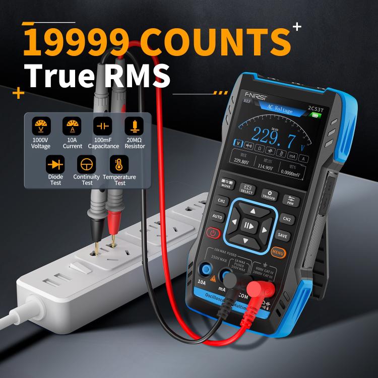 FNIRSI 2C53T Dual Channel 50M Digital Multimeter, Style:Standard Version - Digital Multimeter by FNIRSI | Online Shopping UK | buy2fix