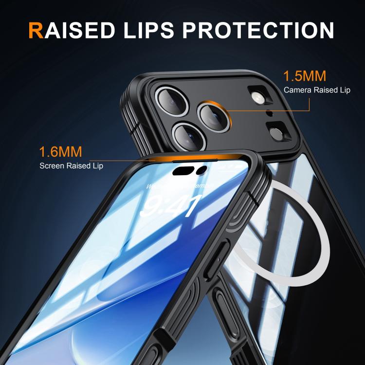 For iPhone 17 Pro Max Life Waterproof MagSafe Magnetic Rugged Phone Case(Black) - iPhone 17 Pro Max Cases by buy2fix | Online Shopping UK | buy2fix