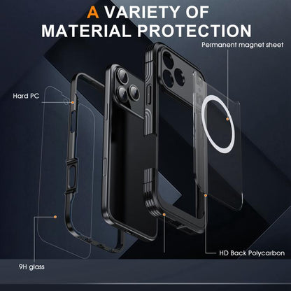 For iPhone 17 Pro Max Life Waterproof MagSafe Magnetic Rugged Phone Case(Black) - iPhone 17 Pro Max Cases by buy2fix | Online Shopping UK | buy2fix