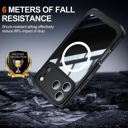 For iPhone 17 Pro Life Waterproof MagSafe Magnetic Rugged Phone Case(Black) - iPhone 17 Pro Cases by buy2fix | Online Shopping UK | buy2fix