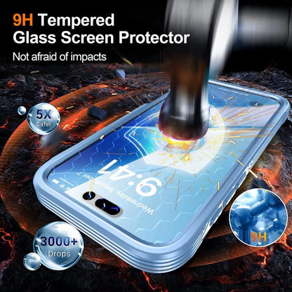 For iPhone 17 Pro Life Waterproof MagSafe Magnetic Rugged Phone Case(Light Blue) - iPhone 17 Pro Cases by buy2fix | Online Shopping UK | buy2fix
