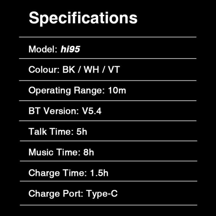 Hileo Hi95 Open-Ear Bluetooth Stereo Music Wireless Earphones(Black) - Sport Earphone by Hileo | Online Shopping UK | buy2fix