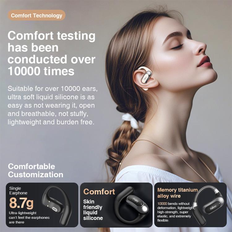 Hileo Hi95 Open-Ear Bluetooth Stereo Music Wireless Earphones(Purple) - Sport Earphone by Hileo | Online Shopping UK | buy2fix