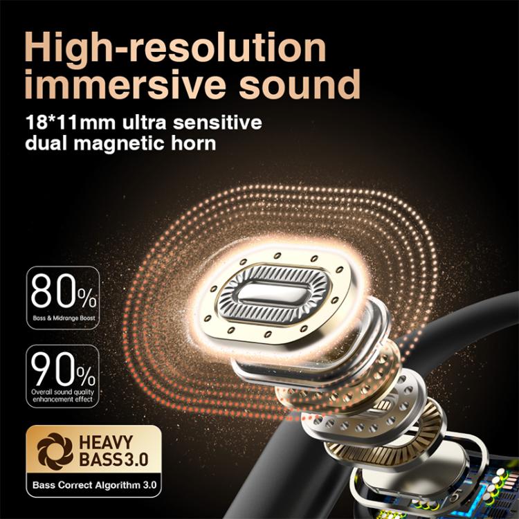 Hileo Hi95 Open-Ear Bluetooth Stereo Music Wireless Earphones(Beige) - Sport Earphone by Hileo | Online Shopping UK | buy2fix