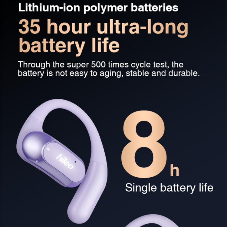 Hileo Hi95 Open-Ear Bluetooth Stereo Music Wireless Earphones(Beige) - Sport Earphone by Hileo | Online Shopping UK | buy2fix