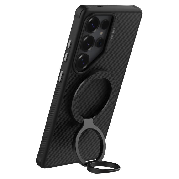 NILLKIN NKL13 FiberSnap 360 Degree Rotating Double-Sided Magnetic Finger Ring Phone Holder(Black) - Ring Holder by NILLKIN | Online Shopping UK | buy2fix