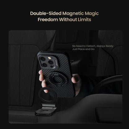NILLKIN NKL13 FiberSnap 360 Degree Rotating Double-Sided Magnetic Finger Ring Phone Holder(Black) - Ring Holder by NILLKIN | Online Shopping UK | buy2fix