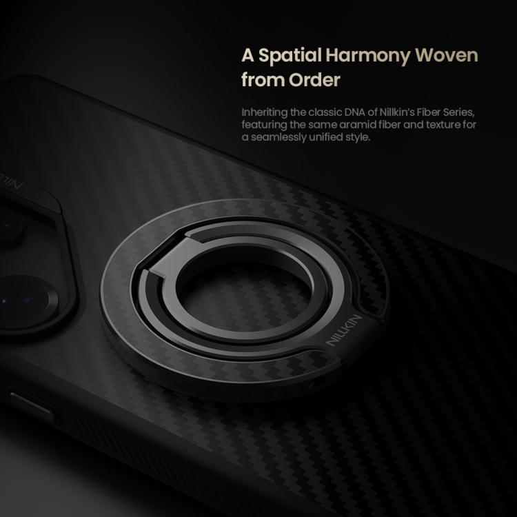 NILLKIN NKL13 FiberSnap 360 Degree Rotating Double-Sided Magnetic Finger Ring Phone Holder(Black) - Ring Holder by NILLKIN | Online Shopping UK | buy2fix