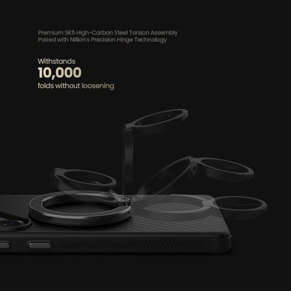 NILLKIN NKL13 FiberSnap 360 Degree Rotating Double-Sided Magnetic Finger Ring Phone Holder(Black) - Ring Holder by NILLKIN | Online Shopping UK | buy2fix