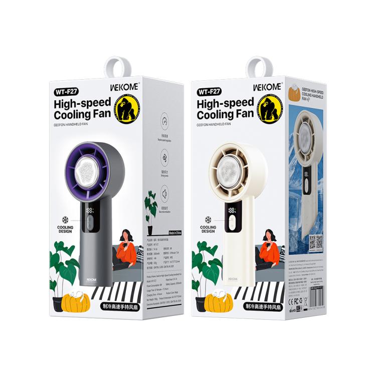 WK WT-F27 GeeFon High-speed Cooling Handheld Fan(Grey) - Electric Fans by WK | Online Shopping UK | buy2fix