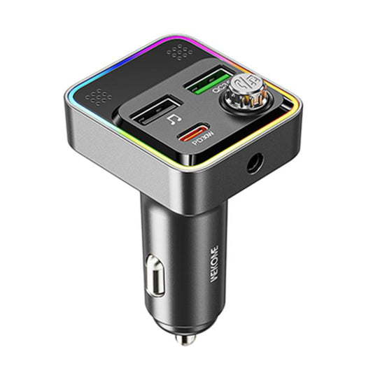 WK WP-C62 48W BT MP3 Player Fast Car Charger(Silver) - Car Charger by WK | Online Shopping UK | buy2fix
