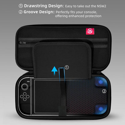 For Nintendo Switch 2 EVA Portable Shockproof Waterproof Portable Game Console Storage Bag(Black) - Bags by buy2fix | Online Shopping UK | buy2fix