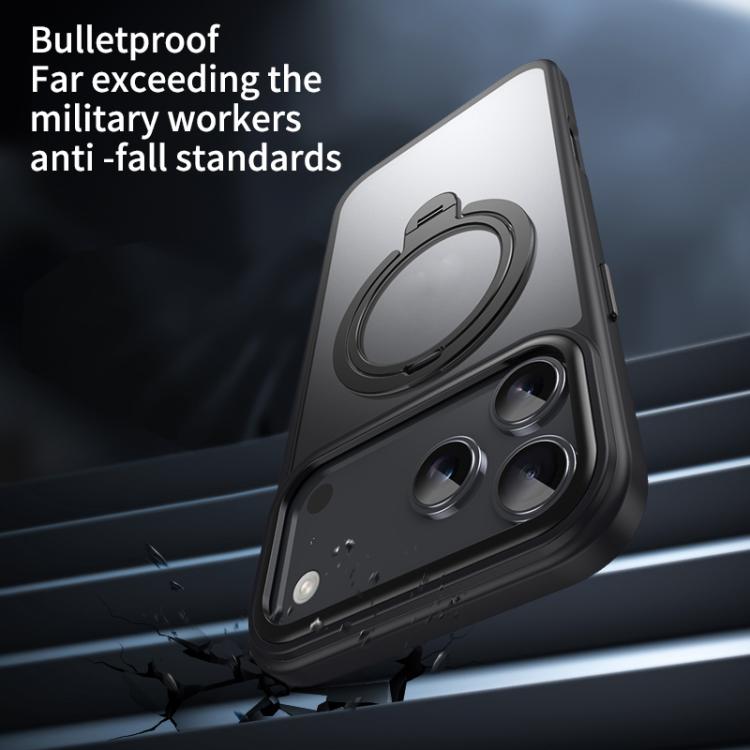 For iPhone 17 Pro Max Double Ring MagSafe Magnetic Holder Phone Case(Transparent) - iPhone 17 Pro Max Cases by buy2fix | Online Shopping UK | buy2fix