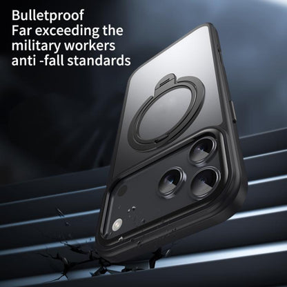 For iPhone 17 Pro Max Double Ring MagSafe Magnetic Holder Phone Case(Transparent) - iPhone 17 Pro Max Cases by buy2fix | Online Shopping UK | buy2fix